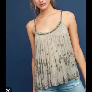 Beaded Anthropologie Blouse S